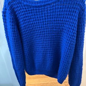 Vibrant Blue Knit Sweater